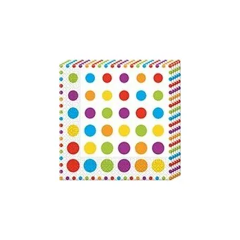 Papírový ubrousek Barevný puntík ubrousky 20 ks, 33 cm x 33 cm
