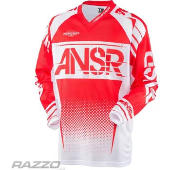 cyklistický dres Pánský MX dres ANSWER Syncron Air Jersey Red White 2017 M