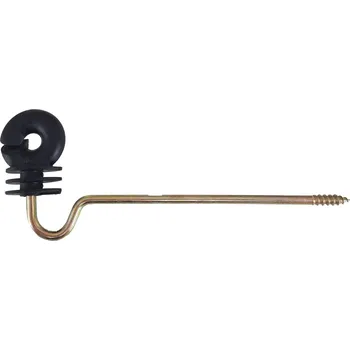 Ohradník Izolátor kroužkový prodloužený pro elektrický ohradník - černý