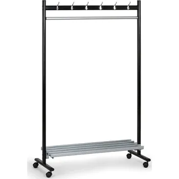 Věšák Řadový věšák oboustranný s odkládacím roštem