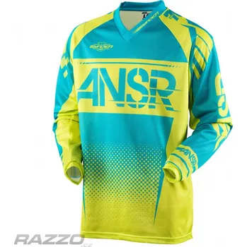 cyklistický dres Pánský MX dres ANSWER Syncron Air Jersey Yellow Blue 2017 XL