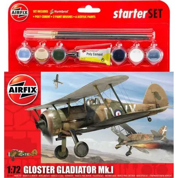 Plastikový model Airfix Starter Set Gloster Gladiator 1:72
