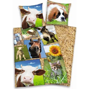 Povlečení Herding 140/200, 70/90 Farma zvířat