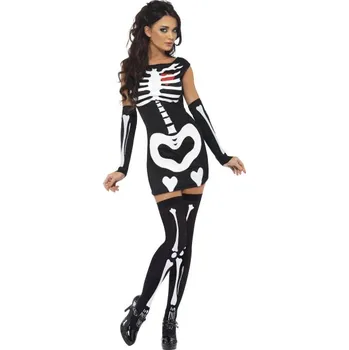 Karnevalový kostým Smiffys Sexy kostlivka XS