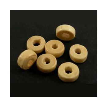 Dětské navlékací korálky Dřevěné korálky béžové 8x3mm 20g