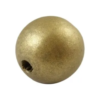 Korálek Dřevěný korálek 25mm zlatý