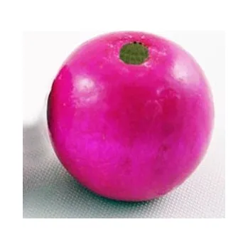 Korálek Dřevěný korálek 20mm růžovofialový