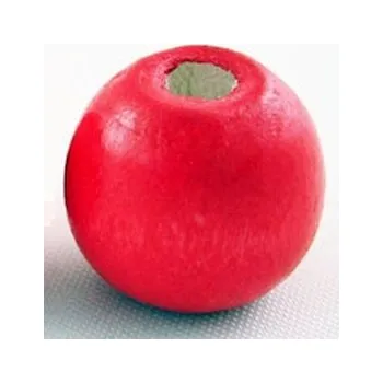 Korálek Dřevěný korálek 16mm červený