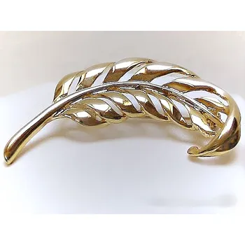 Brož Brož zlacená ve tvaru Listu 5289 Zyta