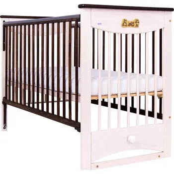 Dětská postýlka Drewex Mocca se stahovací bočnicí přírodní