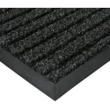 Rohožka Černá textilní zátěžová vstupní rohož FLOMA Shakira - délka 50 cm, šířka 80 cm, výška 1,6 cm