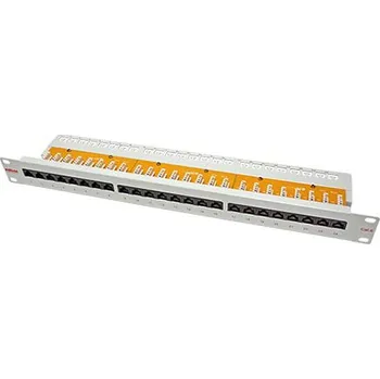 Patch panel ROLINE Patchpanel 19'' kat. 6 UTP, 24 portů, šedý