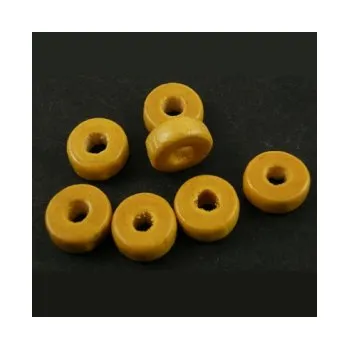 Dětské navlékací korálky Dřevěné korálky žluté 8x3mm 20g