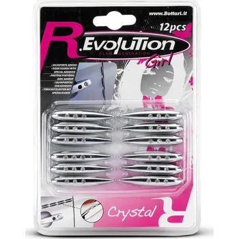 Samolepicí dekorace na vozidlo R.Evolution Girl Ochrana dveří CRYSTAL chromová 12ks R.Evolution Girl Ochrana dveří CRYSTAL chromová 12ks