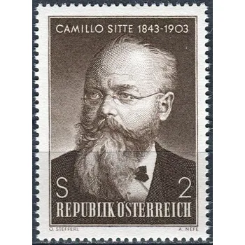 Poštovní známka (1968) MiNr. 1258 ** - Rakousko - 125. výročí narození Camillo Sitte