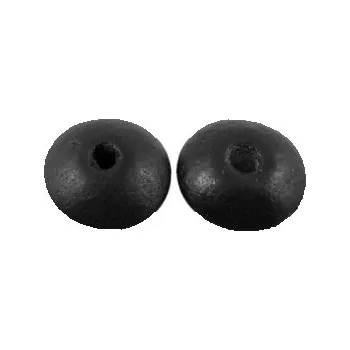 Dětské navlékací korálky Dřevěné korálky černé 14x6mm 20g