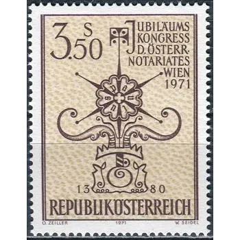 Poštovní známka (1971) MiNr. 1359 ** - Rakousko - Výroční kongres rakouského notáře, Vídeň