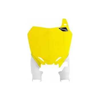 Číslová tabulka Raptor RMZ 250 10/18,RMZ450 08/17 žlutá/bílá (přední číslová tabulka)