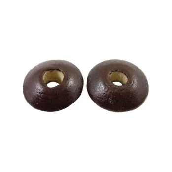 Dětské navlékací korálky Dřevěné korálky hnědé 14x6mm 20g