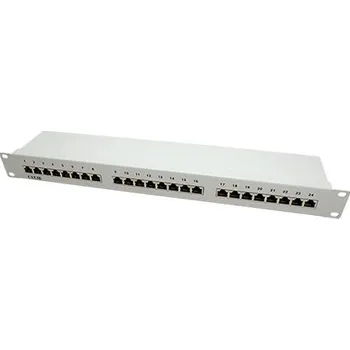 Patch panel Value Patchpanel 19'' kat. 5e STP, 24 portů, šedý