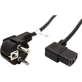 Napájecí kabel goobay Kabel síťový, CEE 7/7(M) - IEC320 C13, 90°, 3m, černý (96032) - 19.92.0048