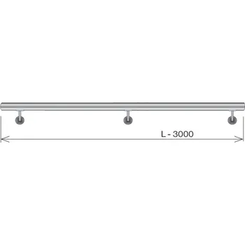Zábradlí Nerezové zábradlí - Madlo AISI304, D42,4/L3000mm