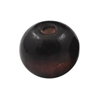 Korálek Dřevěný korálek 20mm hnědý