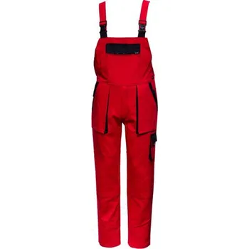 montérky Montérky Bartoš nadměrné pracovní kalhoty s laclem 7007-4 červené