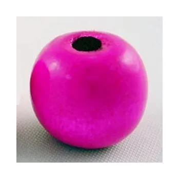 Korálek Dřevěný korálek 16mm růžovofialový