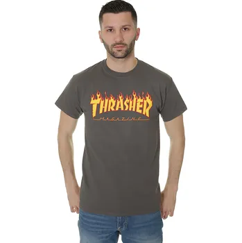 tričko Thrasher Flame Logo - Charcoal Gray M