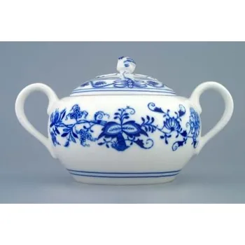 Cukřenka Český porcelán, a.s., Dubí Cukřenka s oušky s víčkem bez výřezu 0,50 l, cibulák, Český porcelán