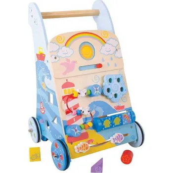 Dětské chodítko Bigjigs Toys Dřevěné aktivní chodítko