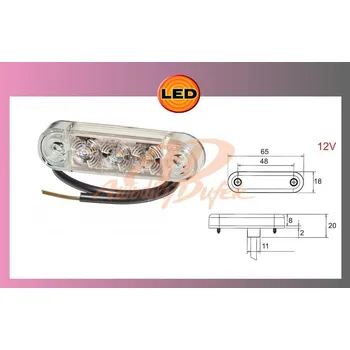 Přídavný světlomet LED-PRO-SLIM-bílé 12V +kabel