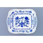 Český porcelán, a.s., Dubí Mísa čtyřhranná s prolam. Uchy 19 cm, cibulák, Český porcelán