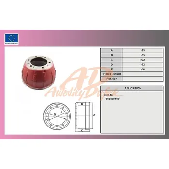 Brzdový buben buben brzd.A60/75,D60-90-zadní