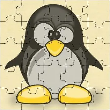 Puzzle Pelisport Dřevěné Puzzle Tučňák barevné