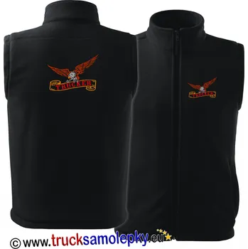Pánská vesta Vesta fleece TRUCKER ORLICE (Truck vesta s výšivkou na předním i zadním dílu)