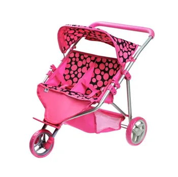 Kočárek pro panenku PlayTo Sportovní kočárek Klaudie růžový
