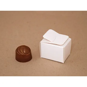 Dárková krabička Krabička jednopralinková bílá - DOPRODEJ. POSLEDNÍ KUSY.