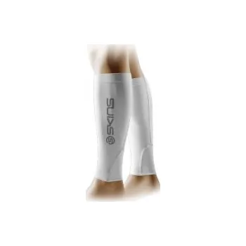 Běžecké oblečení Skins Unisex White Calftights mx XS; Bílá návleky + DÁREK DLE VÝBĚRU!