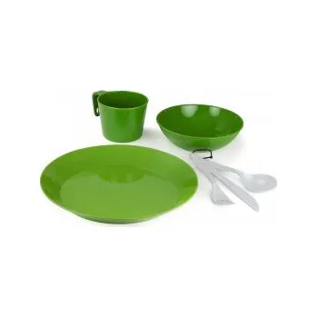 Kempingové nádobí GSI Outdoors Cascadian 1 Person Table Set green Zelená nádobí