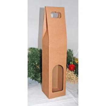 Krabice na 1 víno kraftová