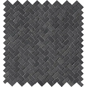 Dlažba Maku Dark Gres Mosaico Spina Matt - dlaždice mozaika 30x30 šedá fMKX