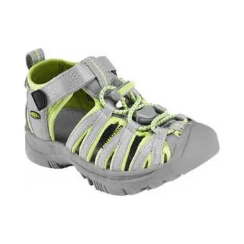 Dětská treková obuv KEEN Whisper K neutral gray/sap green dětská US 8 / EU 24,0 / UK 7 / 15 cm; Šedá outdoorová obuv + DÁREK DLE VÝBĚRU!