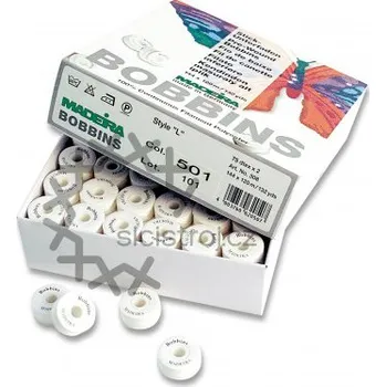 Nit Madeira Bobbins 3080 ČERNÉ 120 m - spodní cívka navinutá 1 ks Madeira 3080c