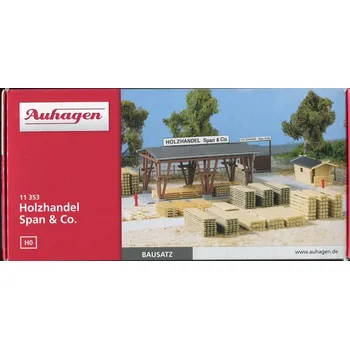 Modelová železnice Auhagen 11353 obchod se dřevem Span & Co. (1:87)