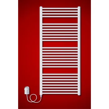 Radiátor ELVL BK.ER 750 x 1680 mm elektrický koupelnový topný žebřík s regulátorem teploty, rovný