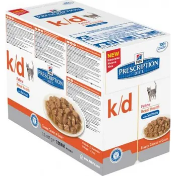 Pro kočku Hill's PD Cat K/D Kidney Care Salmon kaps. 12x85g