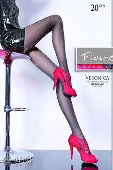 Dámské punčochy Fiore Veronica lesklé černé