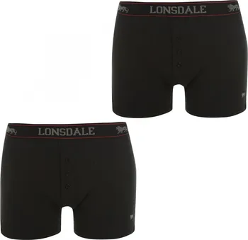 Boxerky Lonsdale 2 Pack Boxers Mens černá